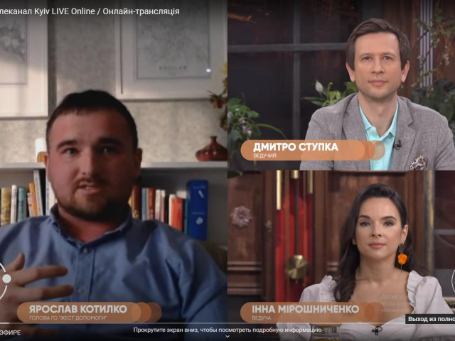 We talk about volunteering on Kyiv Live TV channel
